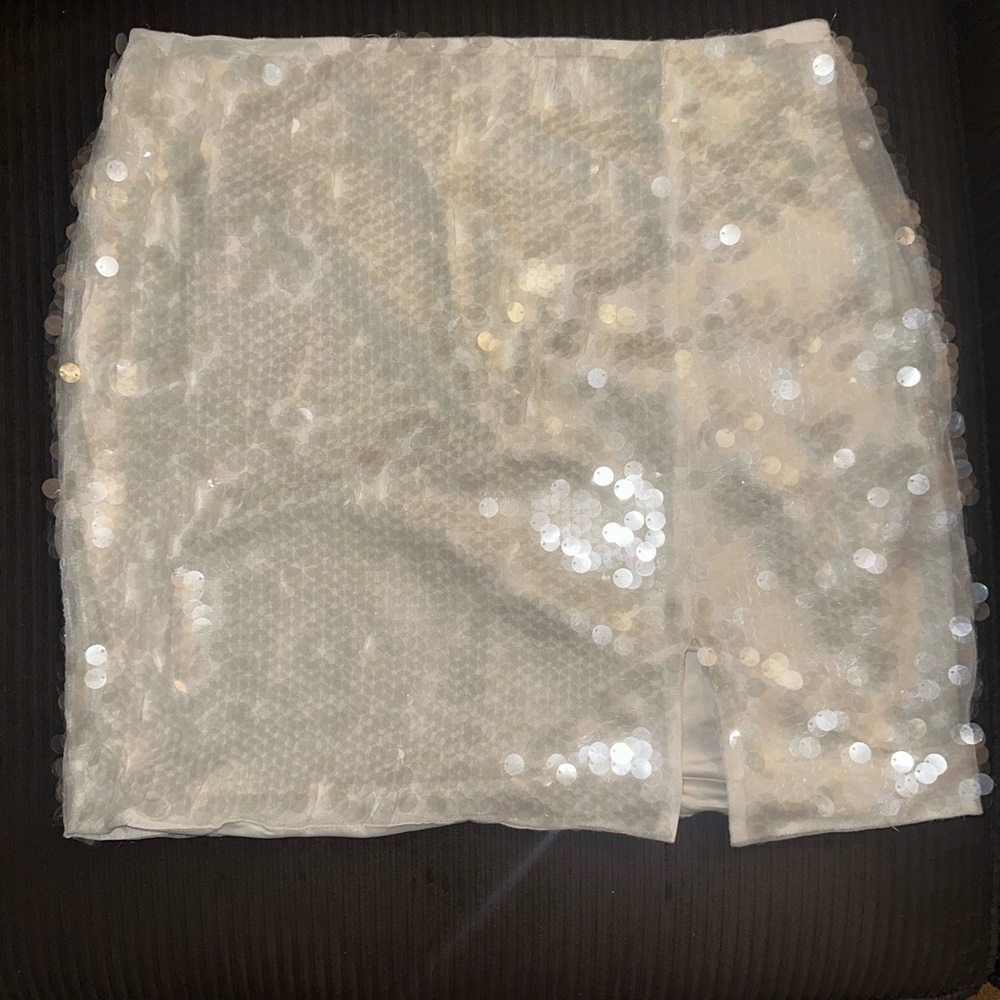 Sequin Skirt with Mini Split